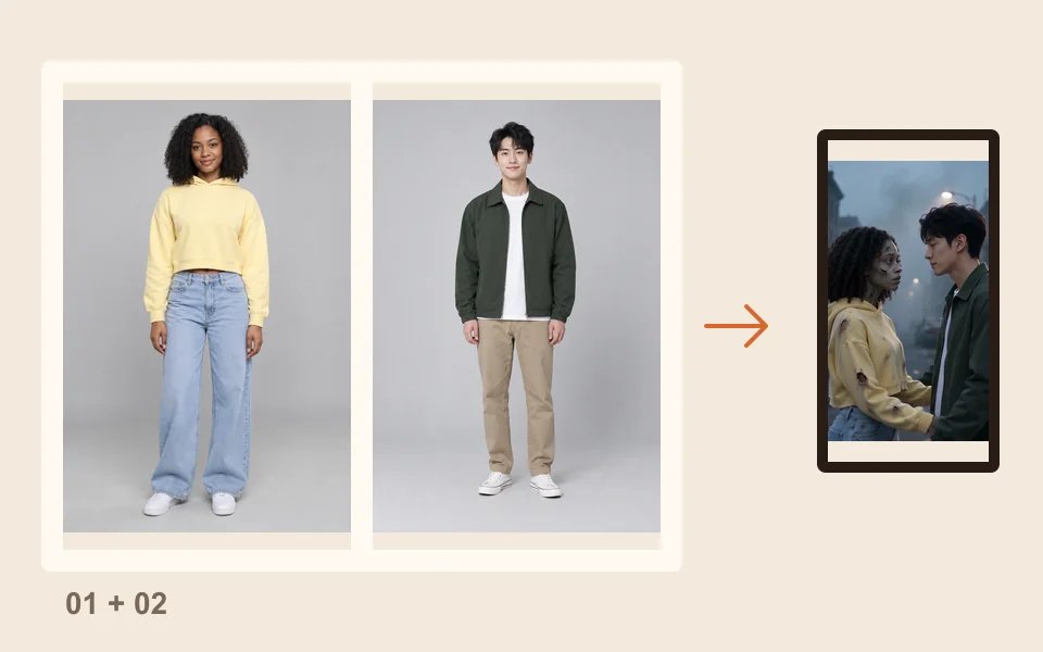 Instruction diagram: Add a photo of each person.